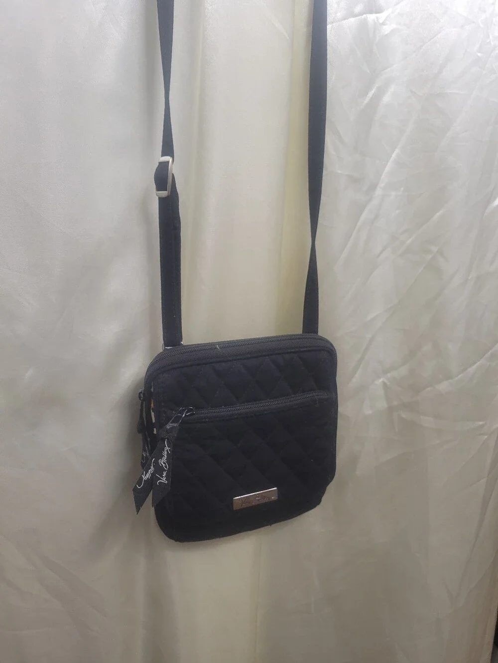 Vera Bradley Black Quilted Messenger Crossbody